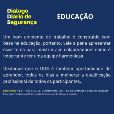 VIKON Compliance ESG GRC LGPD SSTMA NRs - DDS EDUCAÇÃO NO AMBIENTE DE TRABALHO