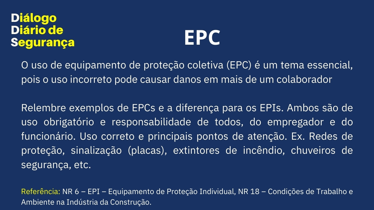 VIKON COMPLIANCE SST NR DDS - EPI EPC EQUIPAMENTO PROTEÇÃO COLETIVA DIARIO