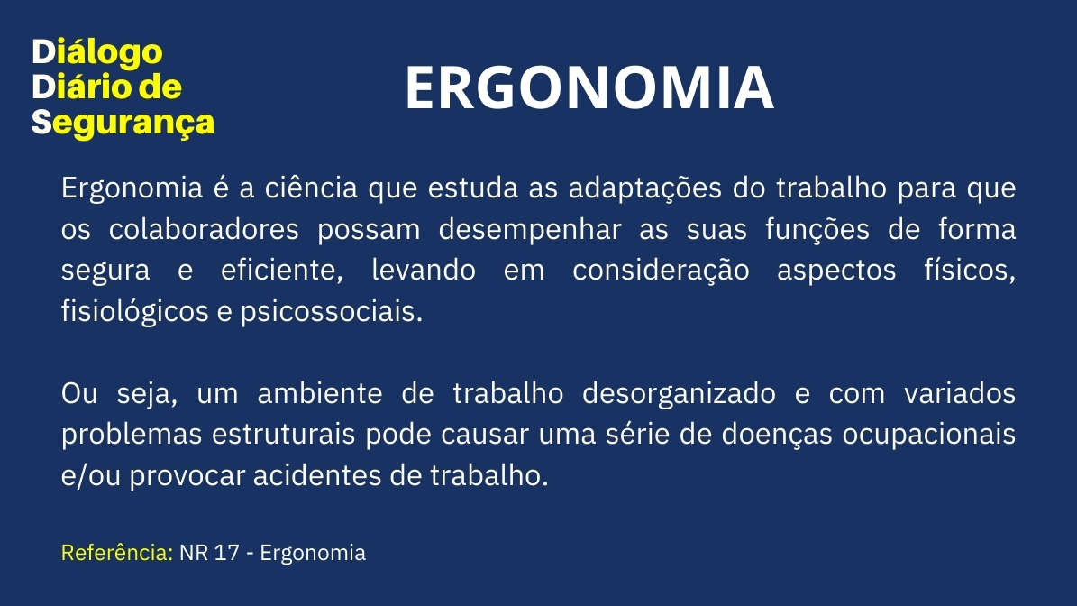 VIKON COMPLIANCE SST NR DDS - NR17 17 ERGONOMIA DIÁLOGO DIARIO SEGURANÇA