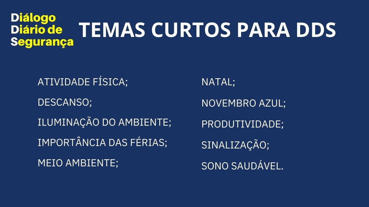 VIKON COMPLIANCE SST NR DDS - TEMAS CURTOS SEGURANÇA DO TRABALHO